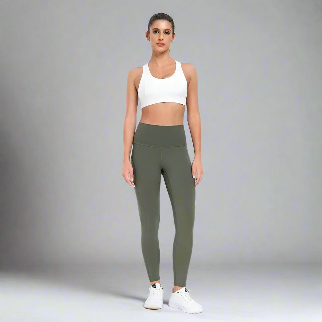 nova women's high-waist yoga legging 7/8 length with pockets