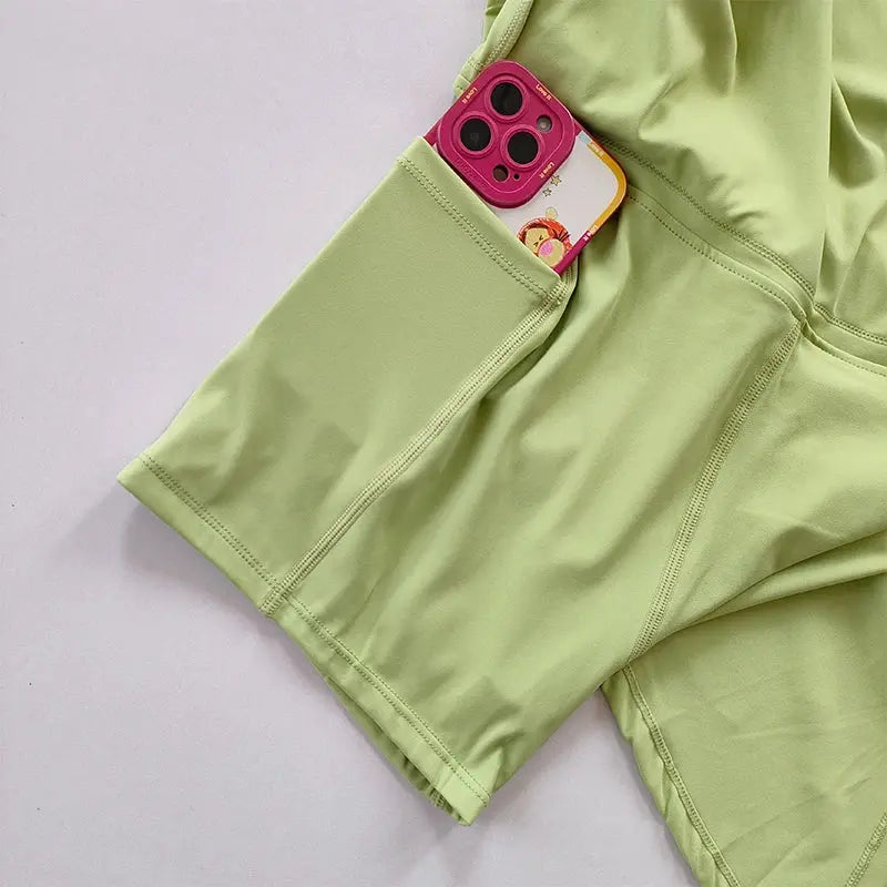 aster quick-dry black tennis skirt with pockets and side slit for active women