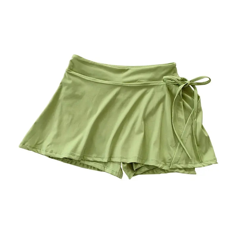 aster quick-dry black tennis skirt with pockets and side slit for active women