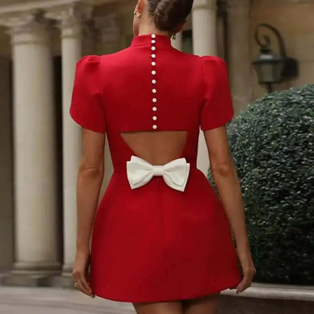 elara captivating women's dress with hollow back design for cocktail events