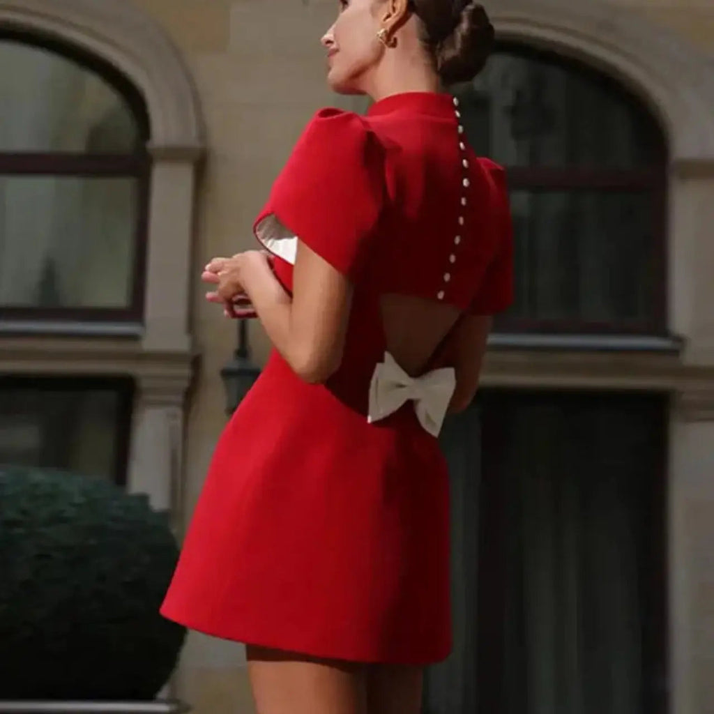 elara captivating women's dress with hollow back design for cocktail events