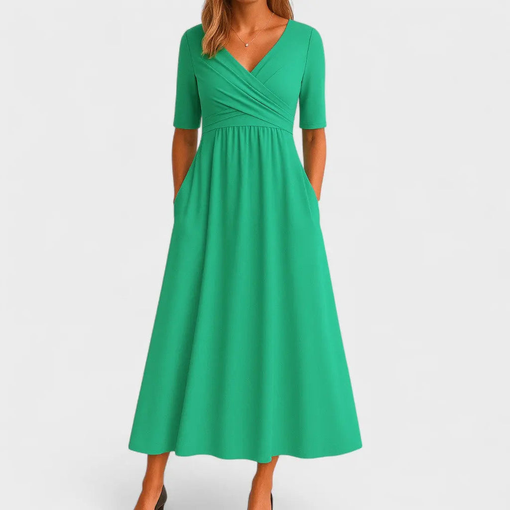 elara chic summer dress with a-line silhouette for casual and formal wear