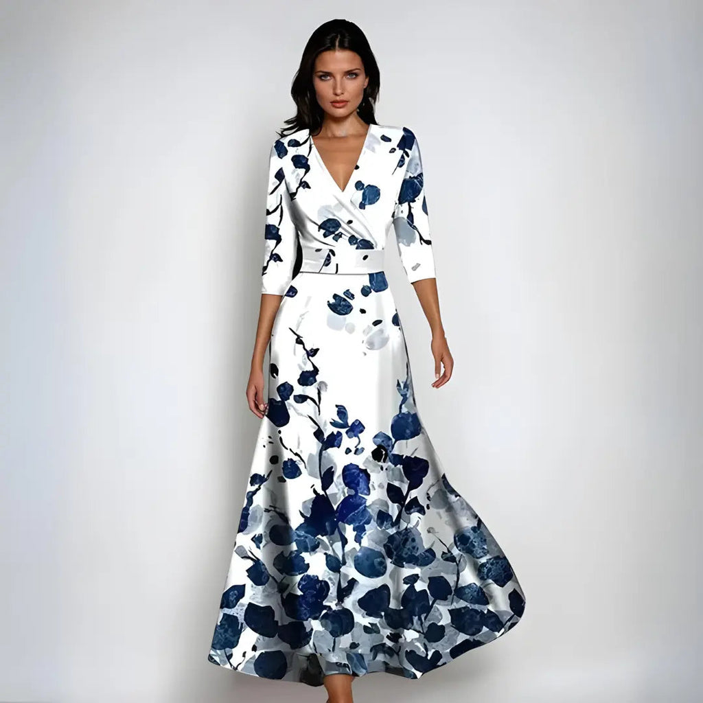 astra floral maxi dress with flattering silhouette for summer parties