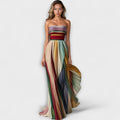 nova - vibrant strapless summer dress with pleated skirt for weddings and events