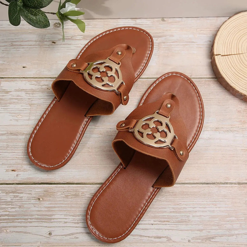 calista strappy flat sandals with cushioned footbed for summer outings