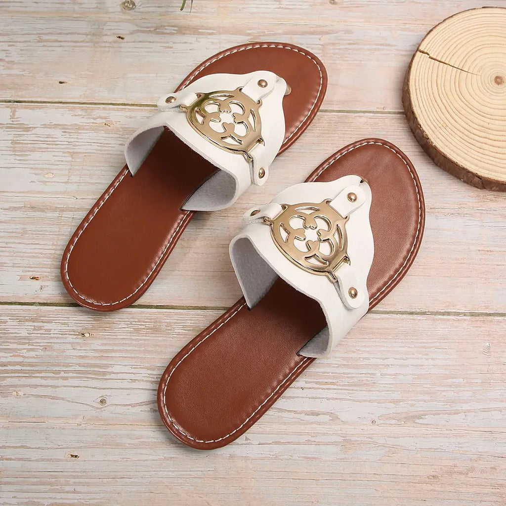calista strappy flat sandals with cushioned footbed for summer outings
